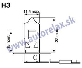 Autožiarovka 12V H3 55W PK22s NARVA