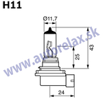 Autožiarovka 12V H11 55W PGJ19-2 ELTA