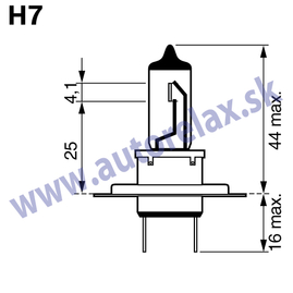 Autožiarovka 12V H7 55W PX26d Vosla