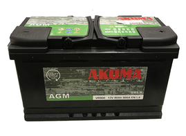 AKUMA autobatéria 12V/80Ah  800A VRLA AGM, VR800