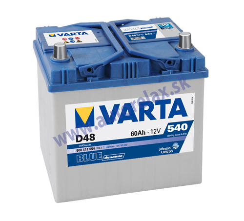 Autobateria VARTA Blue Dynamic 12V 60Ah 540A D48, 560 411 054 ľavá -  AUTORELAX