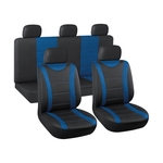 Autopoťahy sada 3 ks, čierna/modrá AM, Airbag
