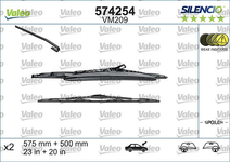 Stierače Valeo Silencio VM209, sada (575/500 mm) 574254