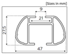 Strešný nosič FIAT Doblo Malibu, 5-dv MPV, 2000-2009, zvýšené lyžiny, Menabo Sherman silver