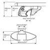 Strešný nosič FORD Galaxy, 5-dv MPV, 1995-2005, zvýšené lyžiny, Menabo Fender black