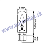 Autožiarovka 12V 1,2W W2x4,6d NARVA