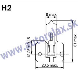 Autožiarovka 12V H2 X511 55W NARVA