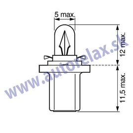 Autožiarovka 12V 2W B8,5d NARVA