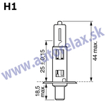 Autožiarovka 12V H1 55W P14,5s +50% BLUE LIGHTING, sada 2ks ELTA