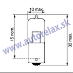 Autožiarovka 12V H10W 10W BA9s NARVA