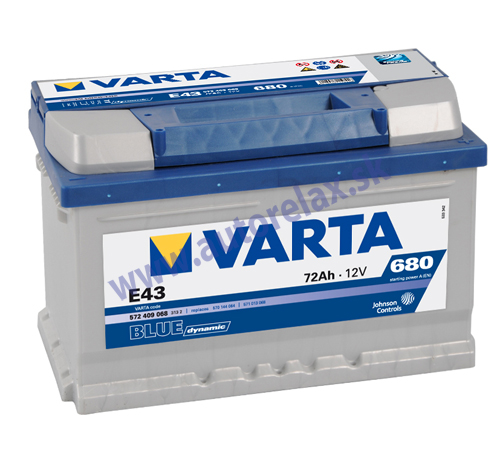 Autobateria VARTA Blue Dynamic 12V 72Ah 680A E43, 572 409 068