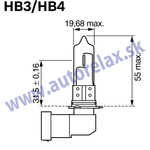 Autožiarovka 12V HB3 60W P20d AUTOLAMP