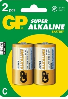 GP batéria C Super Alkaline LR14 1,5V  balenie blister 2ks 