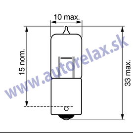 Autožiarovka 12V H5W 5W BA9s NARVA