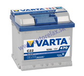 Autobateria VARTA Blue Dynamic 12V 52Ah 470A C22, 552 400 047