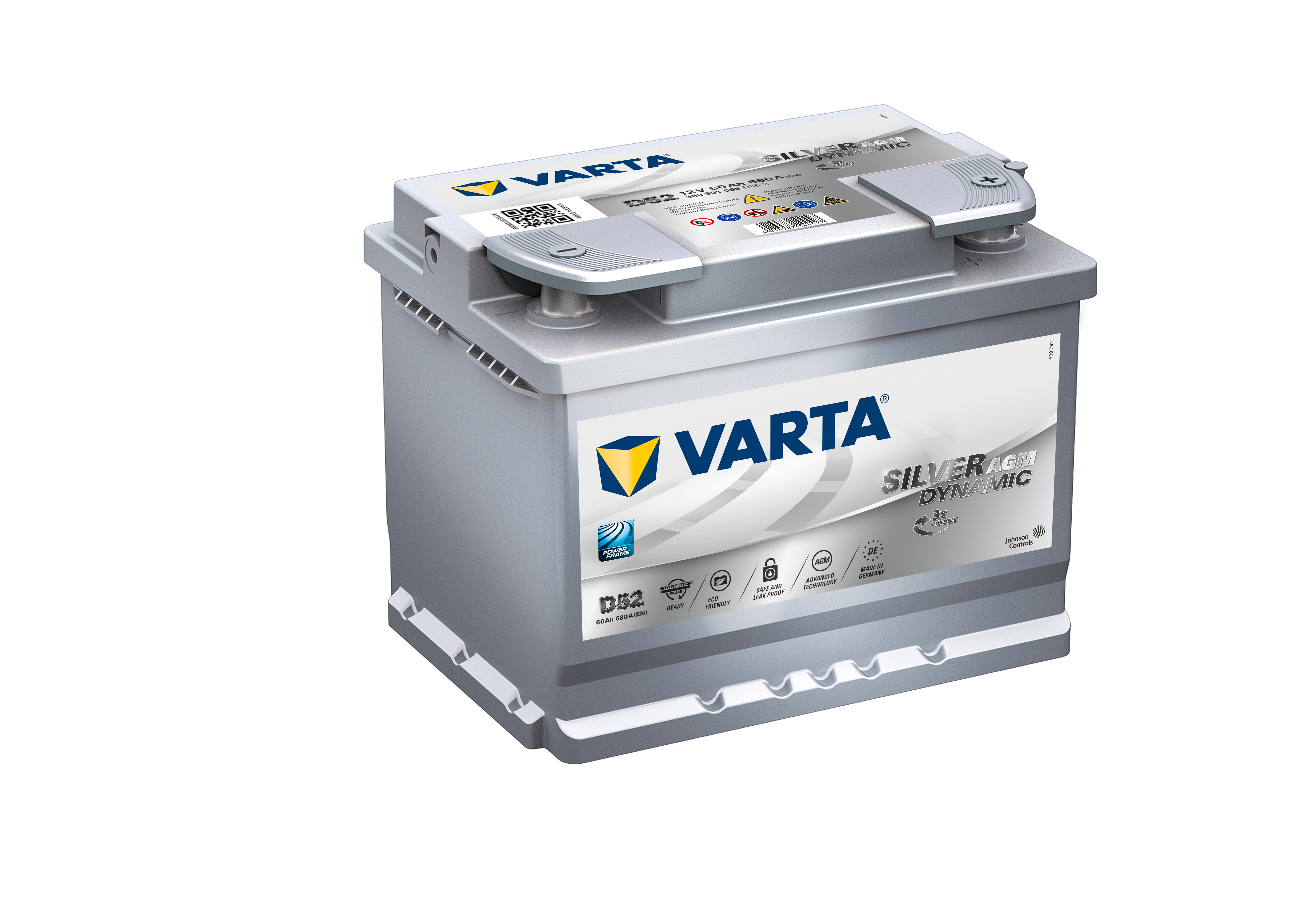 Autobateria VARTA Silver Dynamic AGM 12V 60Ah 680A D52, 560 901 068 -  AUTORELAX